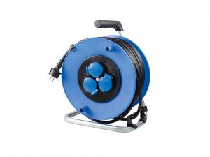 Kabeltrommel mit Schutzkontaktstecker, blau