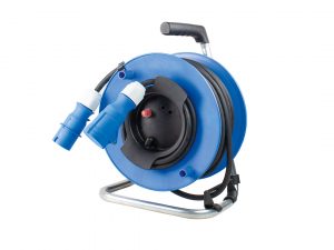 Camping Gerätetrommel mit CEE Stecker und powerlight