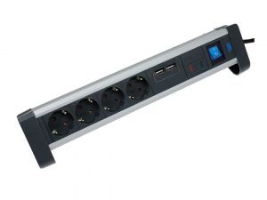 ALUX desktop socket strip with USB ports