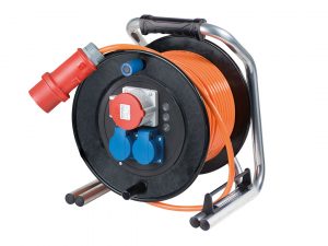 CEE armoured solid rubber cable reel