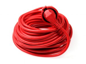 Extension cables for indoor use, red