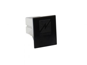 Camping CEE power plug with sliding cover