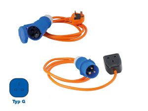 Adapterleitungen British Standard mit powerlight Spannungsanzeige