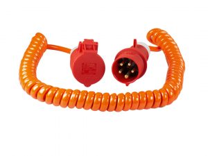 Heavy current spiral cable made of polyurethane, 16 A
