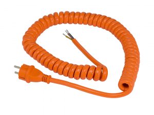 Anschlussleitung mit Spiralkabel aus Polyurethan