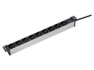 Steckdosenleiste 19 Zoll RACK, 1HE, 9-fach