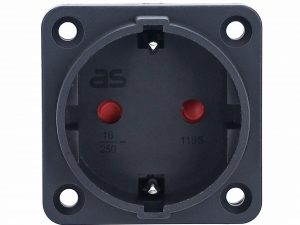 Built-in socket outlets for earthing contact plugs