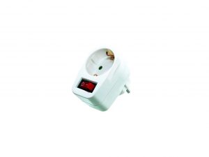 Adapter gniazdo-wtyczka z włącznikiem | 45037