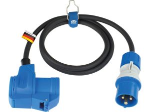 Adapter CEE Powerlight wtyk CEE 3P na gniazdo CEE z dodatkowym gniazdem IP44 230 V, 16 A, 3P H07RN-F 3G2,5 1,5 m | 61403